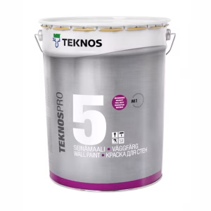 Teknospro 5 Seinämaali täyshimmeä 18l PM1 valkoinen sävytettävissä